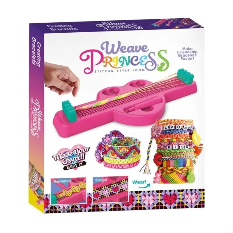 Y88D Kits pulseira amizade crochê para garotas Jóias pulsel