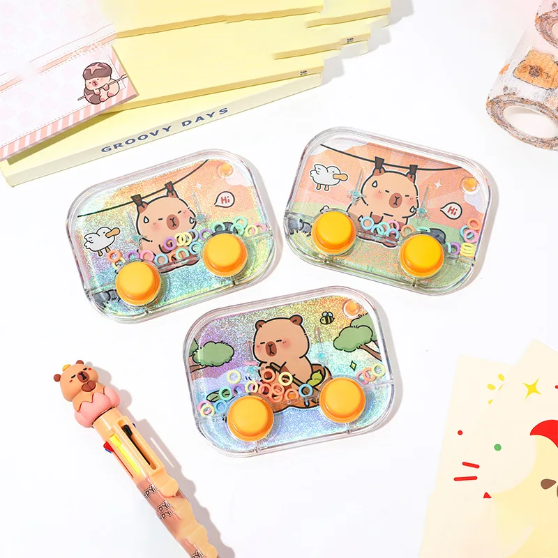 Cartoon Square Game Console, Children's Handheld Game Console, Ring Toss Game Handheld Game Console Decompression Toy Fidget Toy