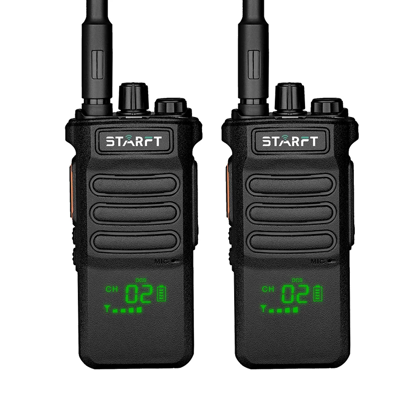 Starft 10W 1-15KM Hidden LED Display Long Range Two Way Radio Super Torch Light Handheld Analog Radio CD108D