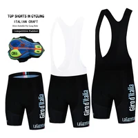 Tour De Italia D'ITALIA, pantalones cortos con pechera para bicicleta De verano para hombre, ropa para exteriores, pantalones cortos con pechera acolchados De Gel Coolmax 19D para ciclismo
