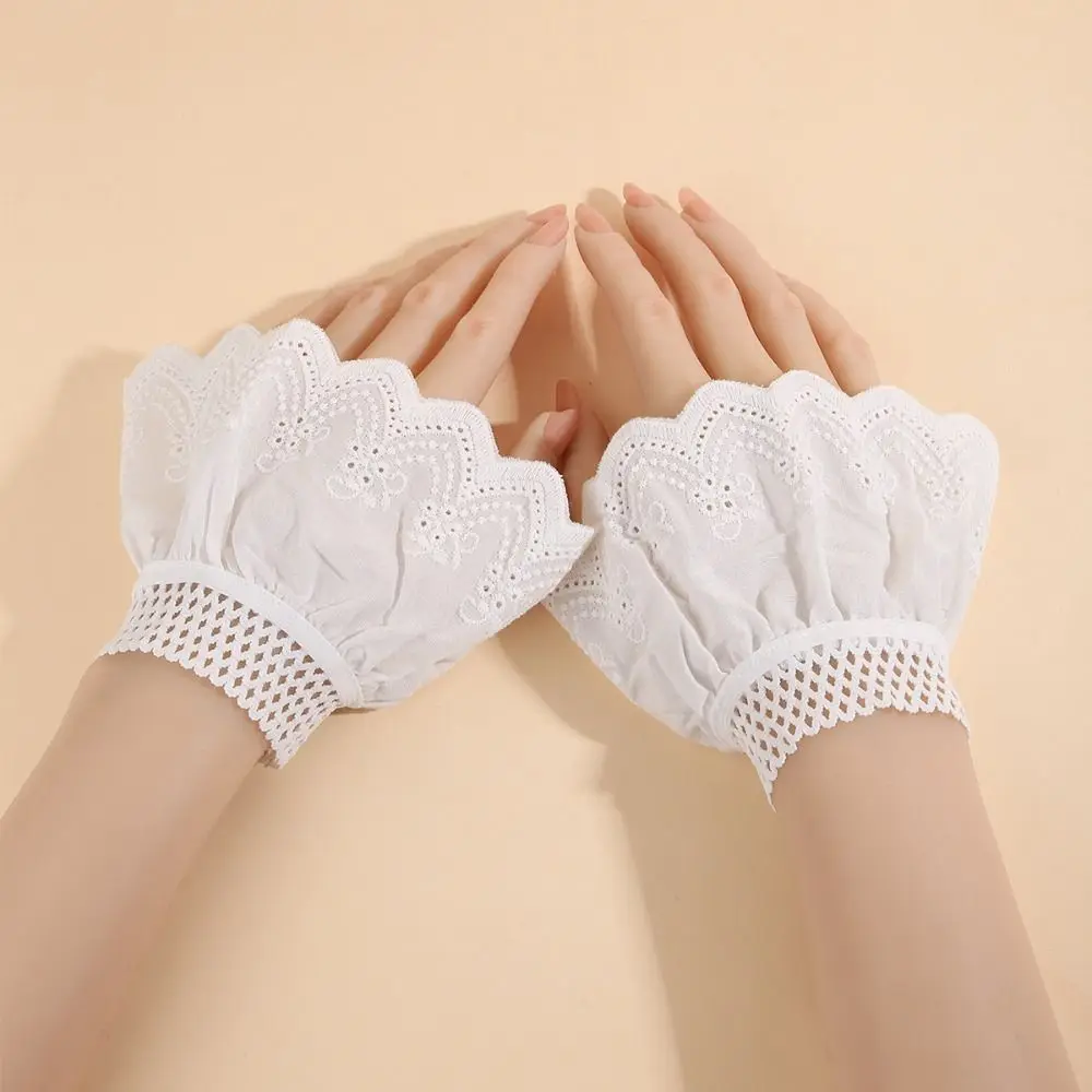 

Fashion Lace Ruffled Wrist Fake Sleeves Cuffs Comfortable Soft Lace Cuff Costume Accessory Fake Cuff Wedding