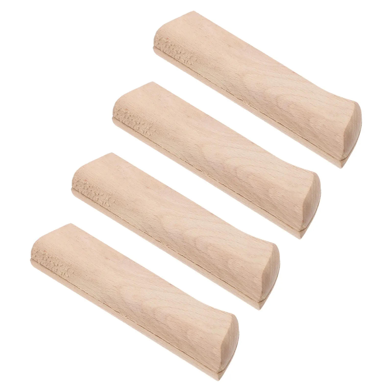 Juego de 4 mangos de repuesto para cuchillos de cocina, de madera de haya, ergonómicos, universales, con agarre suave, para chef, cocina, sushi, sashimi