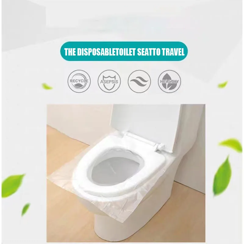 Disposable PE Toilet Seat Cover Mat Portable Safety Toilet Seat Pad for Travel Camping Hotel Toilet Paper Pad Bathroom Accessory