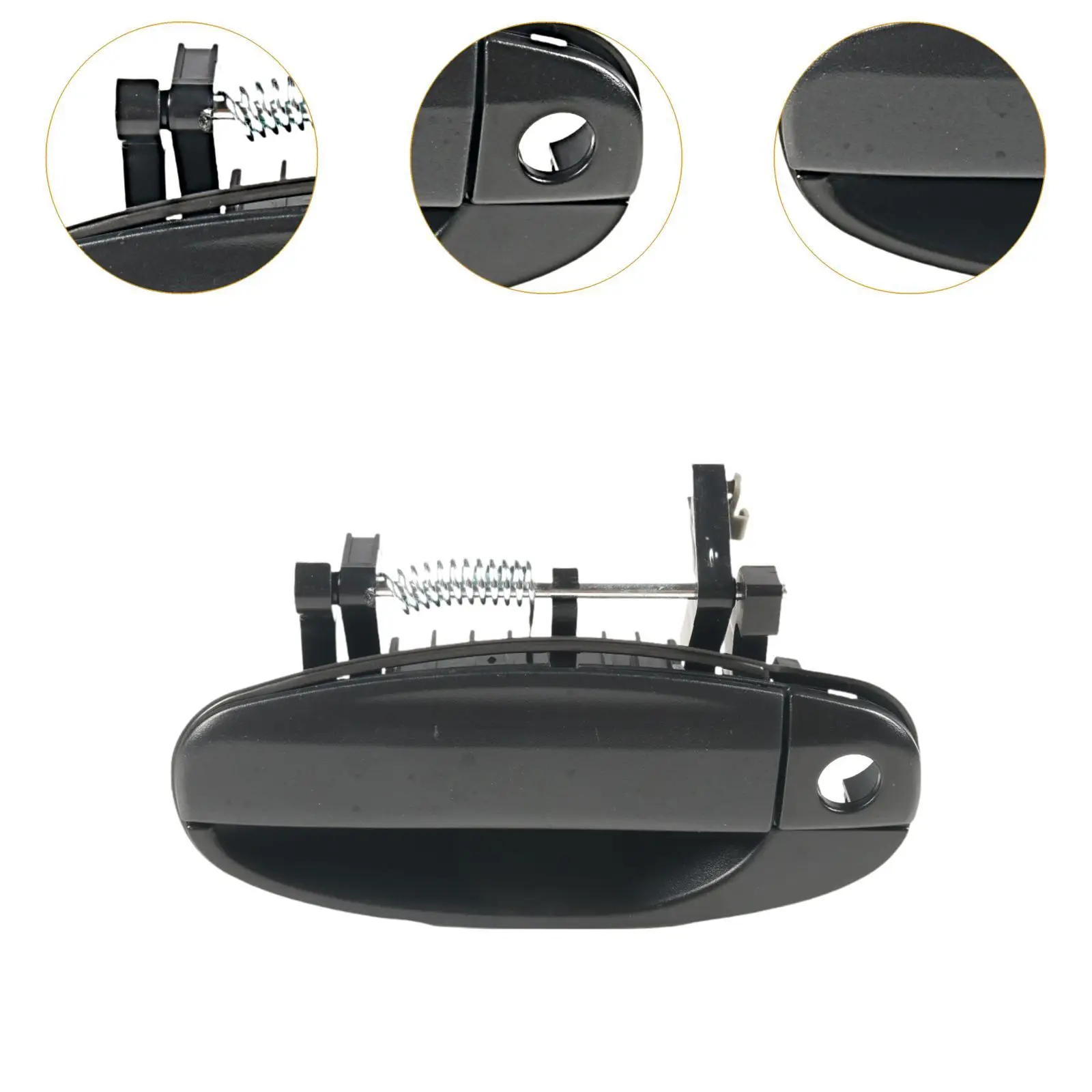 Outer Door Handle Repair Parts 96541632 Smooth Black Car Door Handles Upgrade Assembly for Chevrolet AVEO Exterior