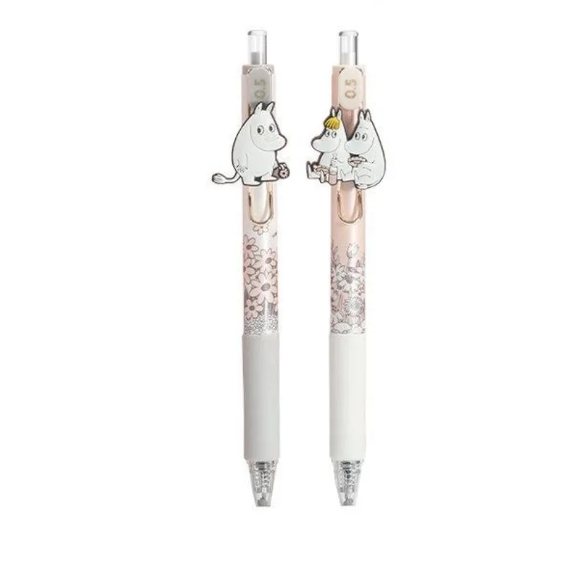Moomin Cute Retractable Gel Pens 0.5mm Fine Point Smooth Writing Ballpoint Pens Daily School Stationery Supplies for Students view 6