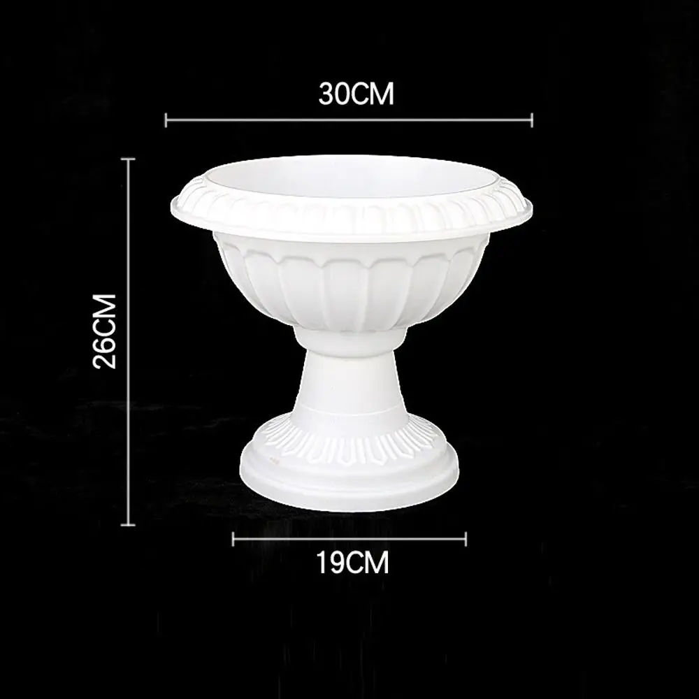 

White Roman Plant Flower Pot Plastic Romantic Flower Planter Retro Succulent Plant Flower Container Garden Decor