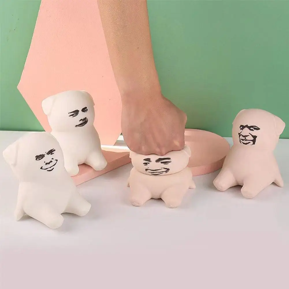 

Decompression Toys Sand Sculpture Expression Dog Children Squeeze Pinch Toy Cute Funny Doll Soft Rubber Stress Toy For Kid R8Q5