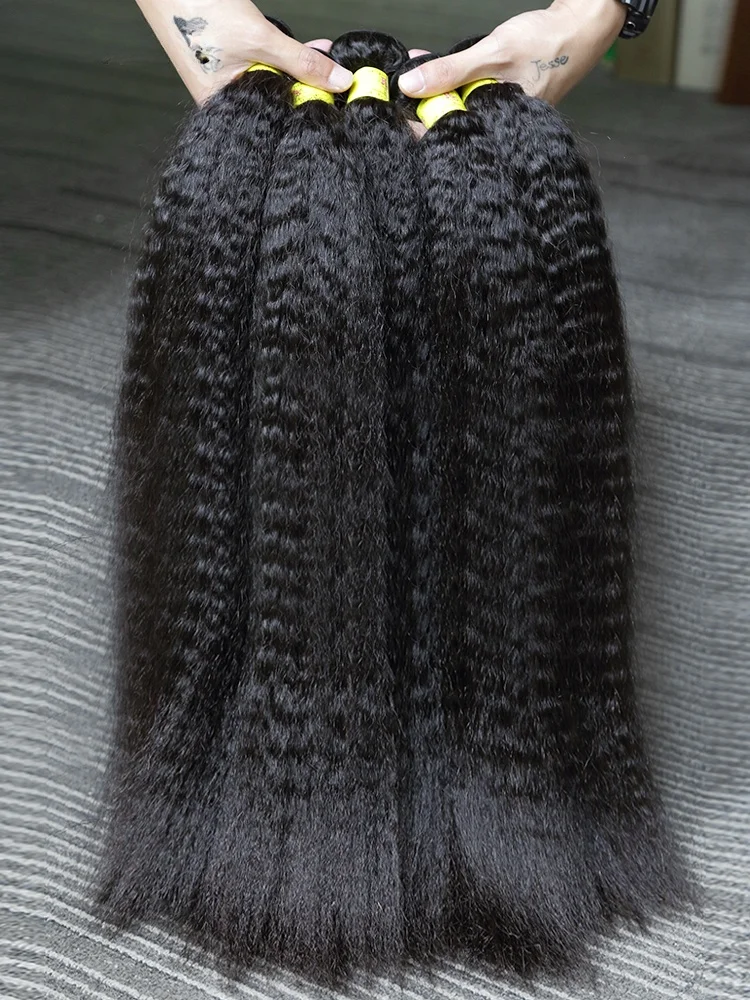 موسيلي غريب حزم مستقيمة شعر الإنسان حزم من شعر مفرود حزم الشعر الخام 1/3/4 حزمة صفقات شعر بشري لعذراء ملحقات