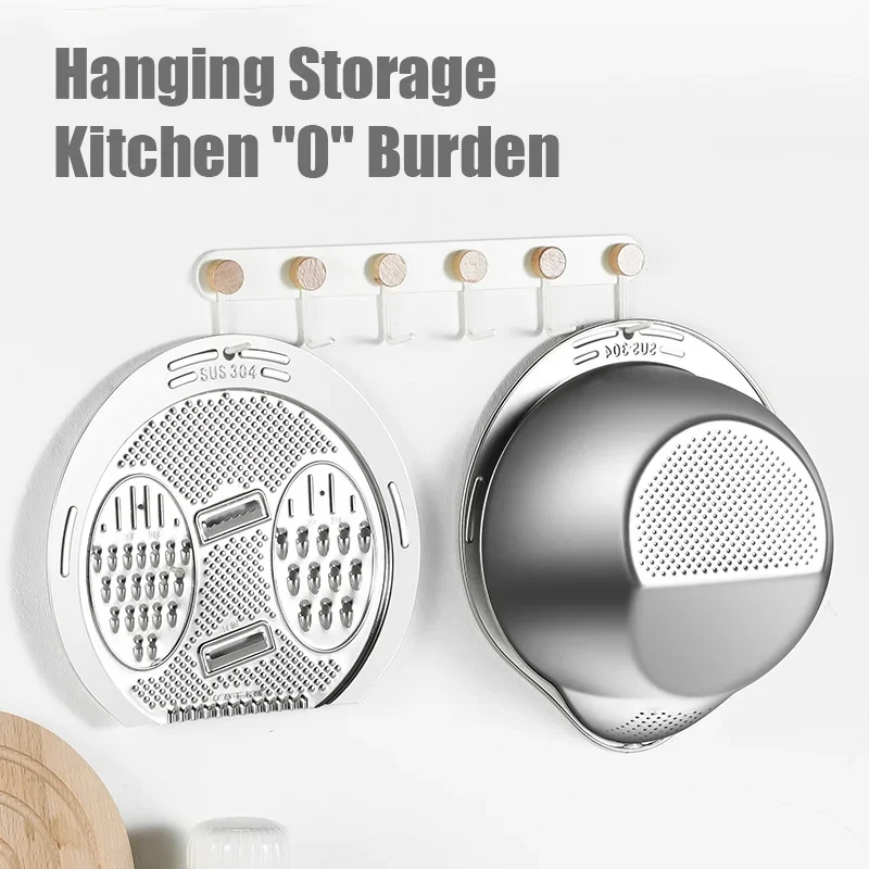 304 Stainless Steel Drain Basket Multifunctional Kitchen Rice Strainer Portable Food Washing Colander Vegetable Chopper Utensil