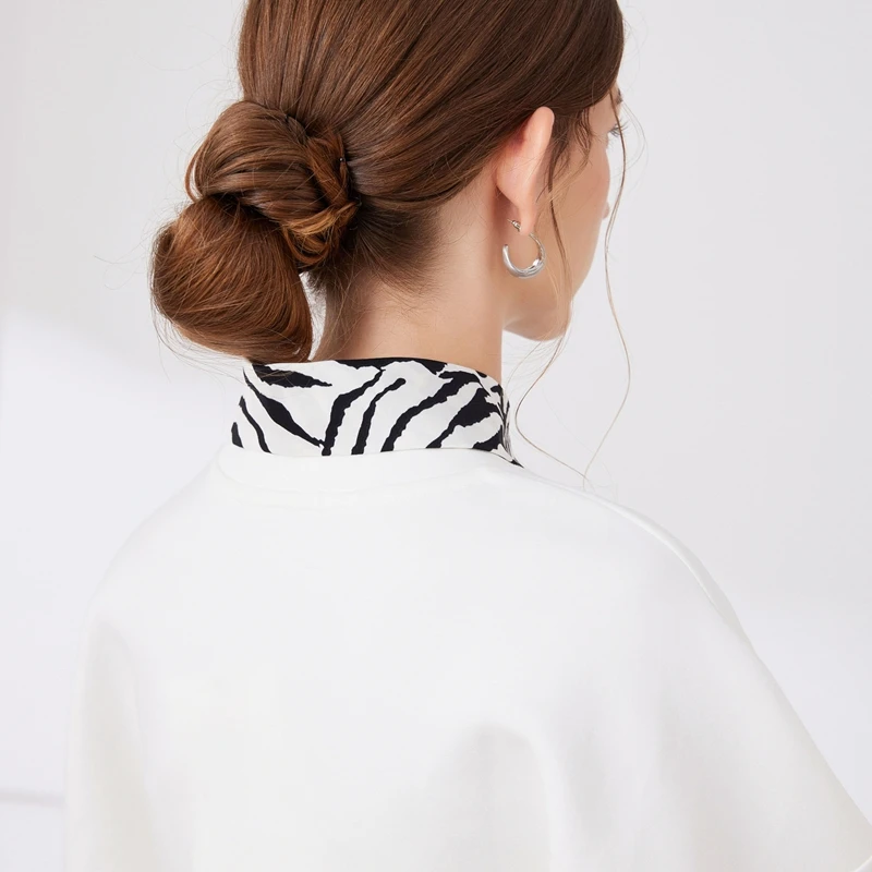 Fashion Striped Detachable Shirt Collar Lapel Sweater Decorative False Collar Neckline Accessories view 4