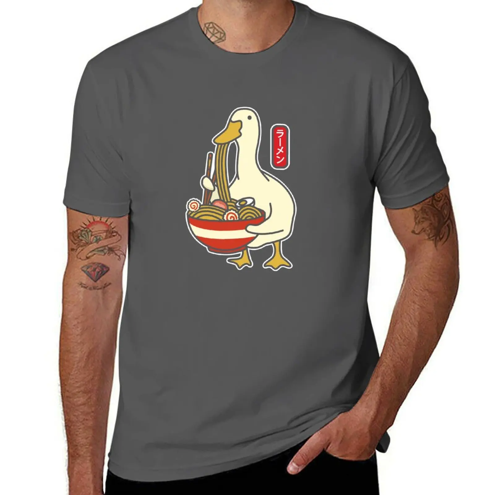 

Goose Ramen Noodles T-Shirt man tshirt cotton t shirts high quality man t shirt summer T-Shirt