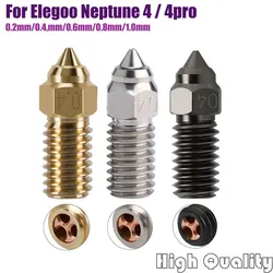 3/2/1pcs CHT Nozzle For Elegoo Neptune 4 Nozzle Hardened/Stainless Steel/Brass For Elegoo Neptune 4 pro