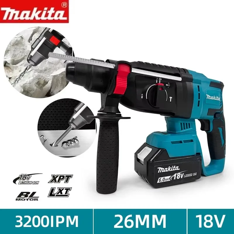 

Makita Original 26MM Cordless Hammer Brushless Electric Hammer 18V Lithium Battery Wireless Drills For Makita 18v Power Tools ﻿
