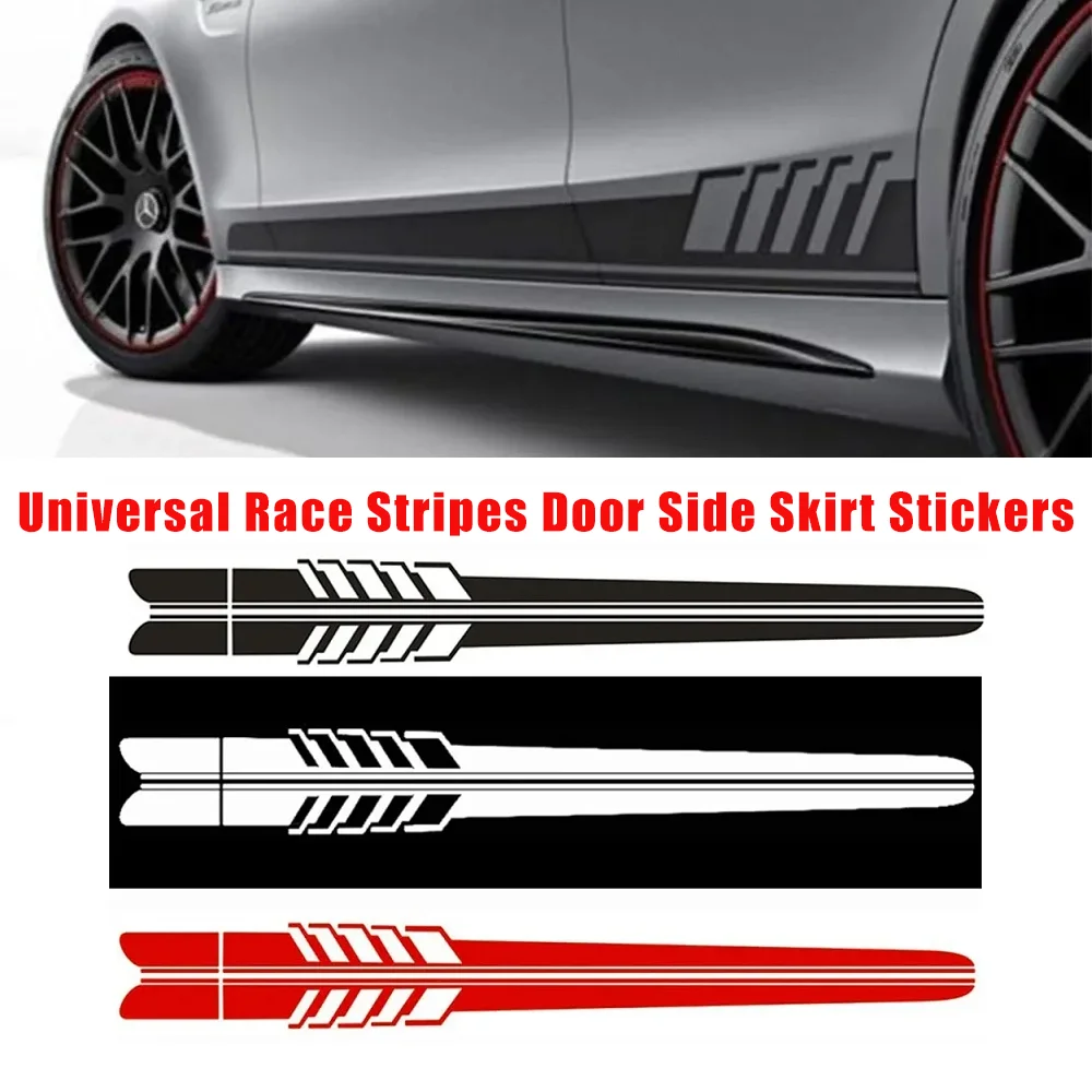 Auto Seite Aufkleber Wrap Racing Streifen Für Audi Ford BMW Toyota Honda Mercedes Benz Auto Vinyl Film Körper Tür Zubehör Aufkleber