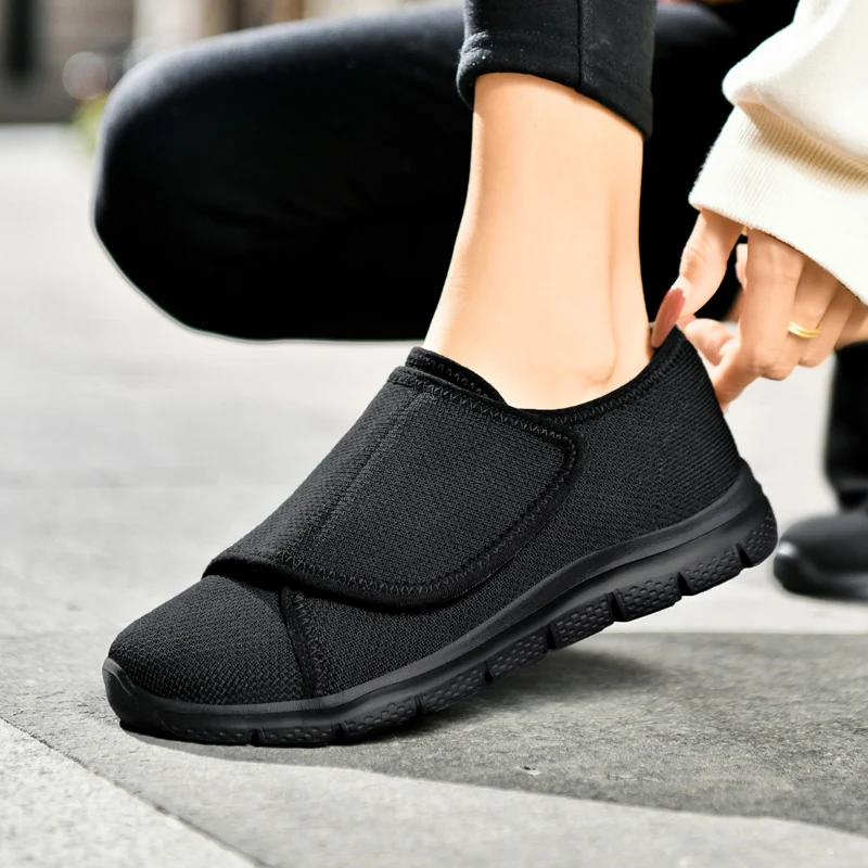 Neue Frauen Orthopädie breite Füße geschwollen Walking Freizeit schuhe Daumen Eversion Anpassung weiche bequeme Diabetiker Schuhe für Frauen