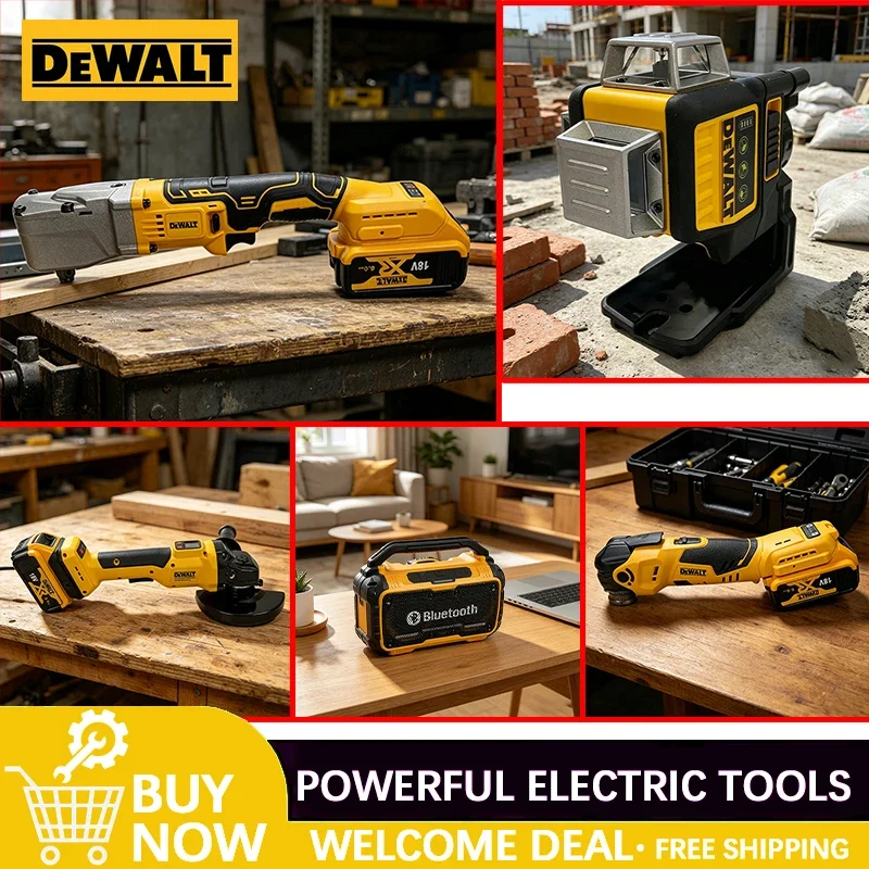 

Многофункциональный электроинструмент DEWALT: звуковая система, электродрель, циркулярная пила, сварочный молоток, зарядное устройство для аккумулятора, набор