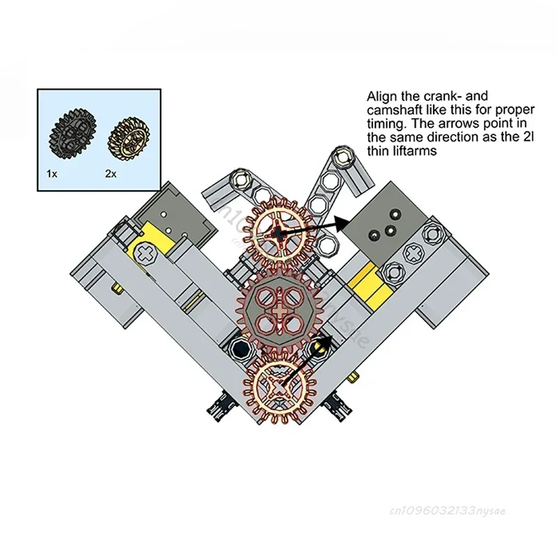 Nuevo motor neumático MOC personalizado V2 Compatible 47225 piezas neumáticas tanque de aire cilindro bomba interruptor manguera aire potencia ladrillo juguete