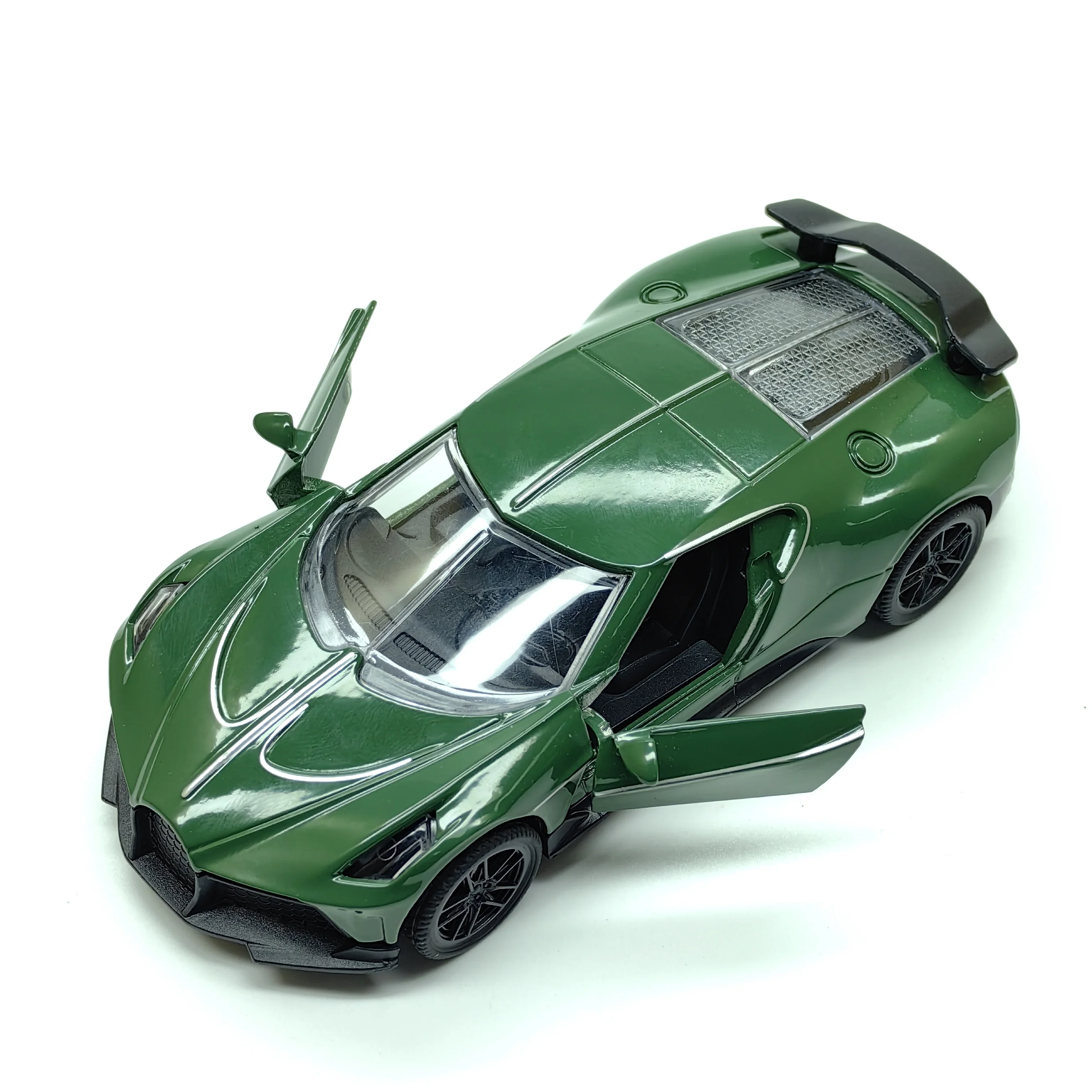 Delicate alloy car figurine, children’s spring-powered racing car model, perfect for play.