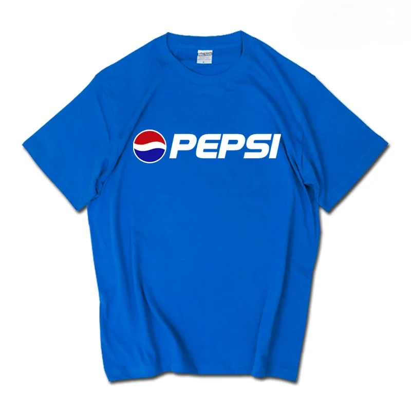 Summer New Trendy Brand INS Pepsi Cola Joint T-shirt Sprite Coca-Cola Men's and Women's Loose Cotton Couple's Short Sleeves Y2k