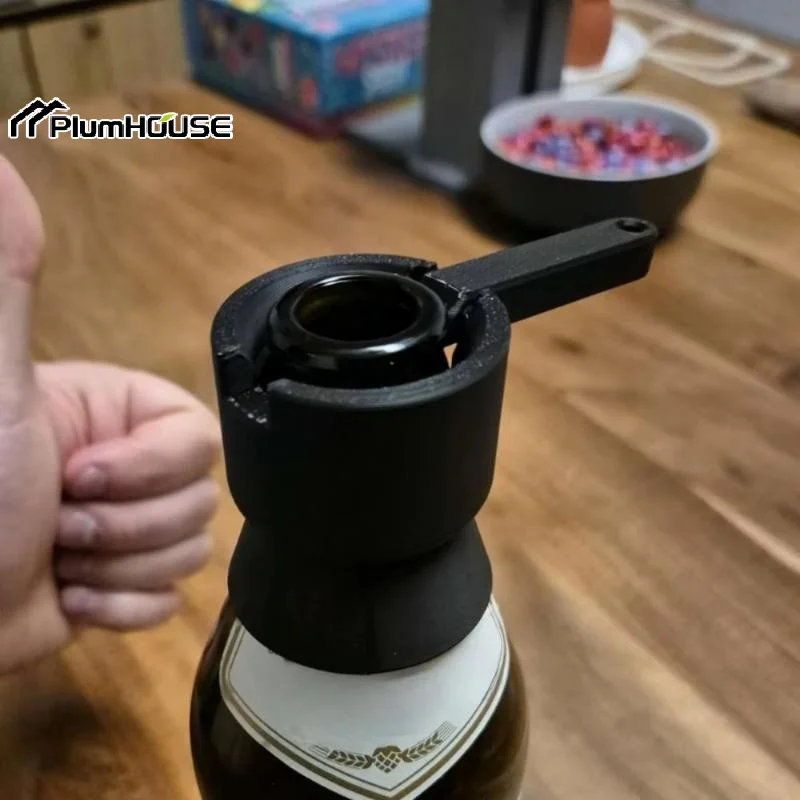 Funny Bottle Opener Push Down Beer Caps Launcher Shooter Creative Gadget Collector Remover Home Kitchen Bar Party Barbecue