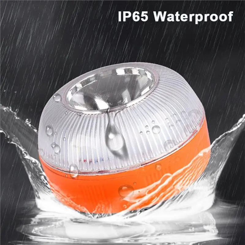 Premium-USB Rechargeable 2PCS LED Car Emergency Beacon Light Strobe Flashing Safety Signal Warning Light Magnetic Induction