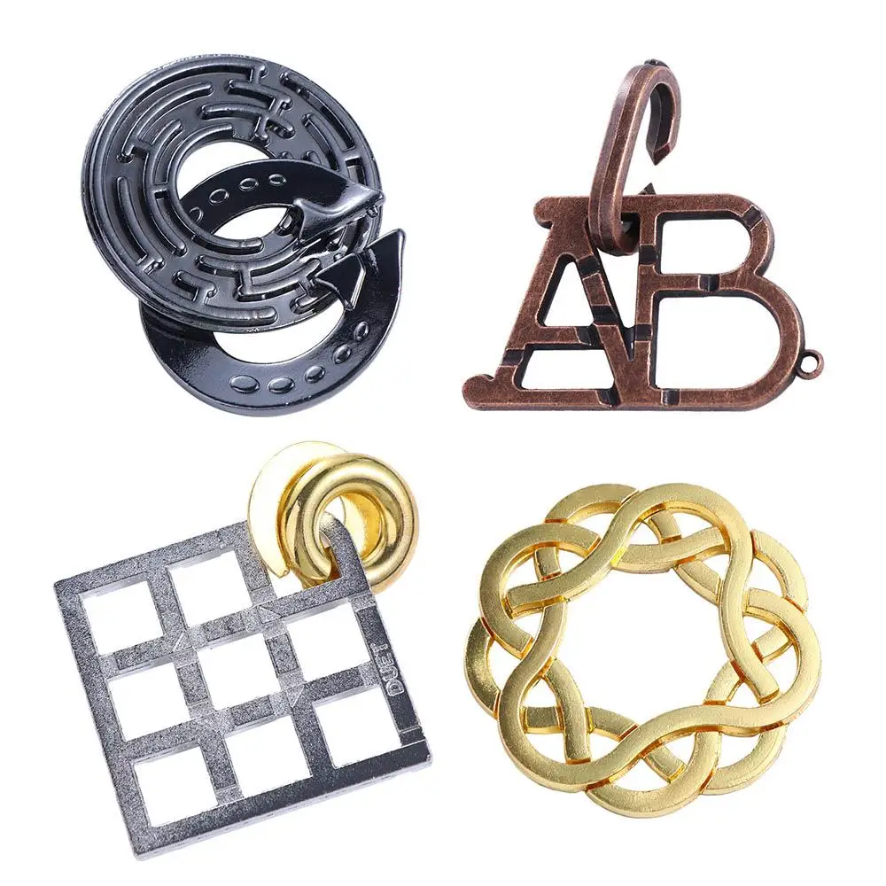 Intelligence Game For Children Adults Intelligence Luban Lock Puzzle  Puzzles Game Metal Brain Teaser  Metal Wire Puzzle