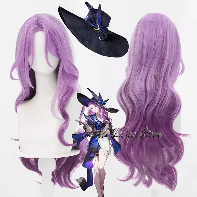 

Jade Spiel Cosplay Hat Wig Honkai Star Rail Pink Long Heat Resistant Synthetic Hair Women Halloween Party Outfit Roleplay Prop