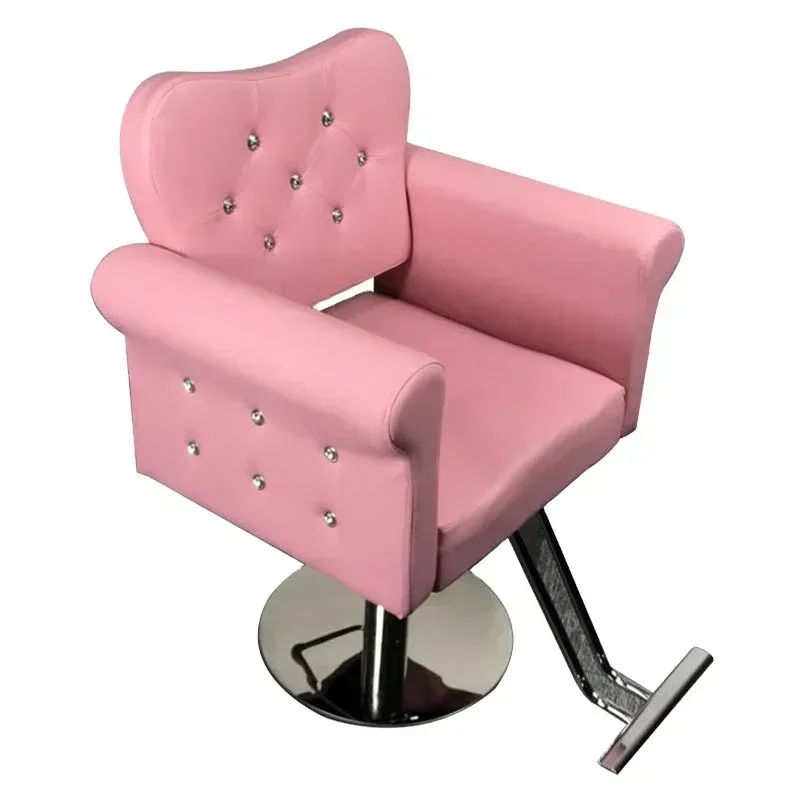 Women Beauty Pedicure Hair Foot Spa Pink Portable Barber Chair