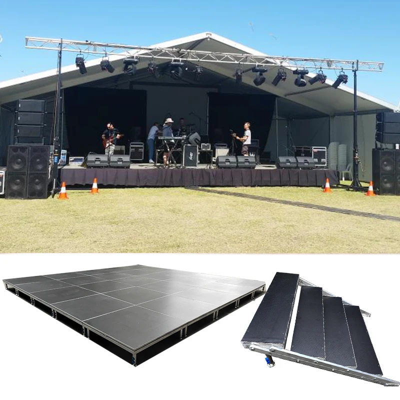 Concert en aluminium pour événements en plein air Concert portable antidérapant