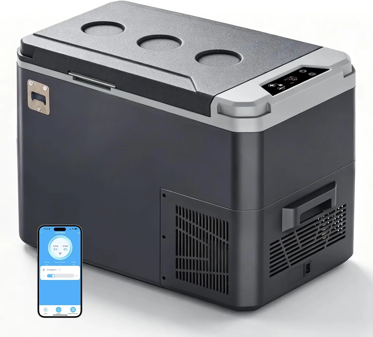 12 Volt Refrigerator, 26QT Portable Freezer Compressor Cooler, 12V Car Fridge 0℉~68℉, Single Zone Electric Cooler
