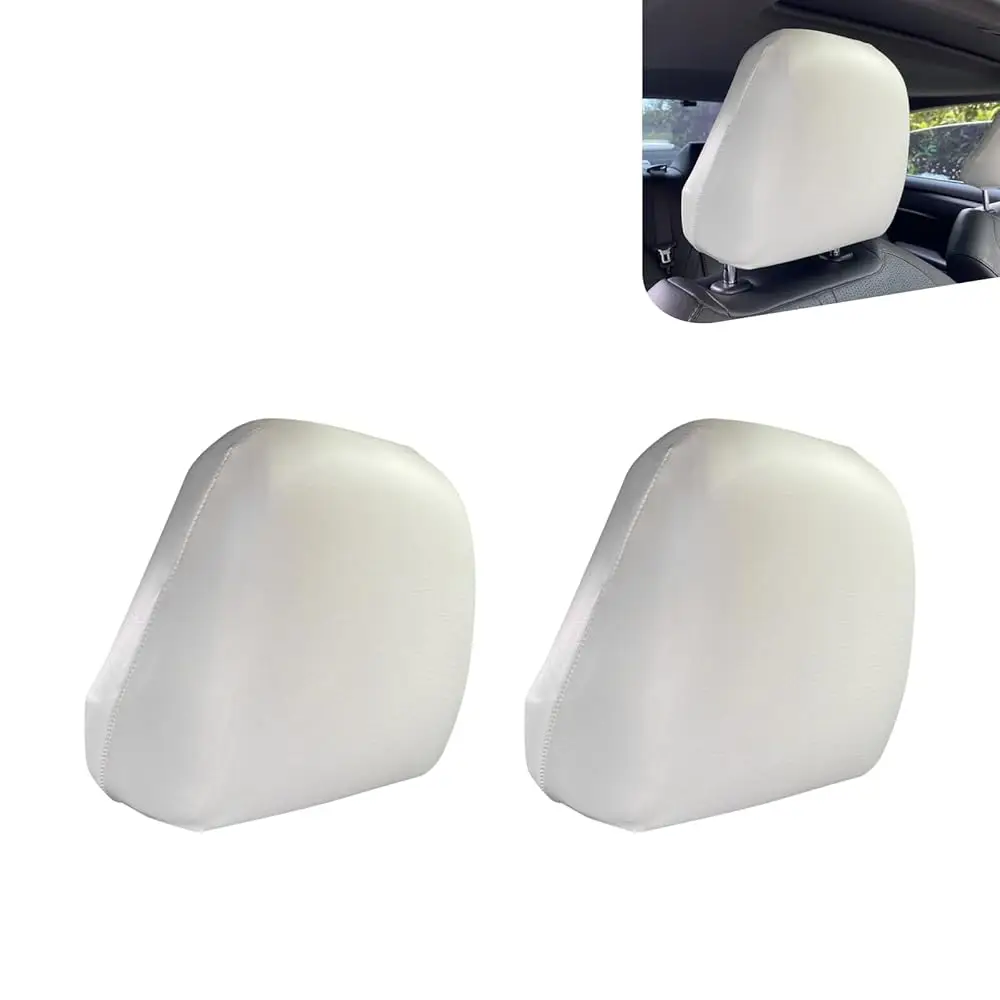 

2PCS Car Headrest Covers, Waterproof Leather Scratch-resistant Reusable Elastic Seat Headrest Dust Cover, Mark-free Vehicle S