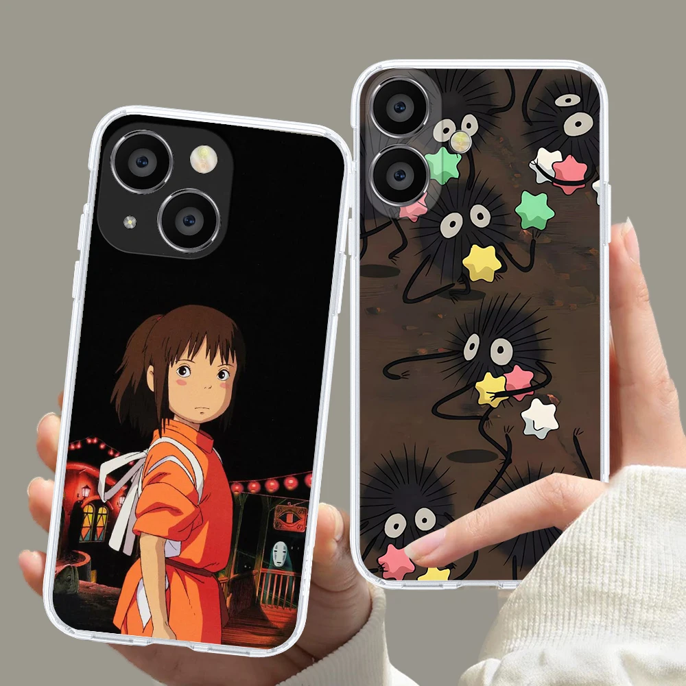 Ультратонкий прозрачный чехол для телефона для iPhone 16, 15, 14, 13 Pro Max Plus, силиконовая мягкая прозрачная задняя крышка JC-53 Ogino C-Chihiro