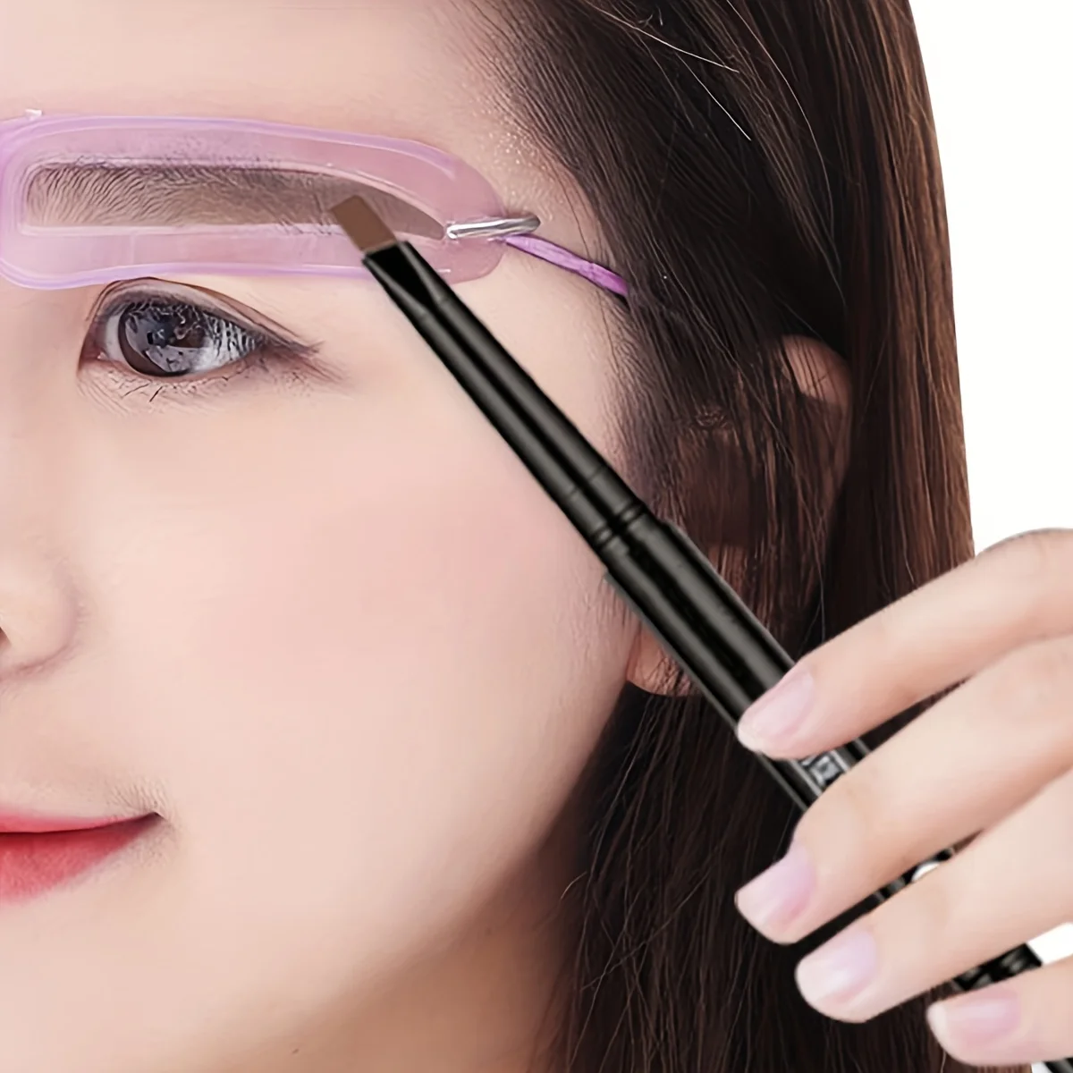 8 in 1 stencil per sopracciglia riutilizzabile trucco di bellezza modello di timbro per sopracciglia set di forme per sopracciglia strumenti per trucco per sopracciglia