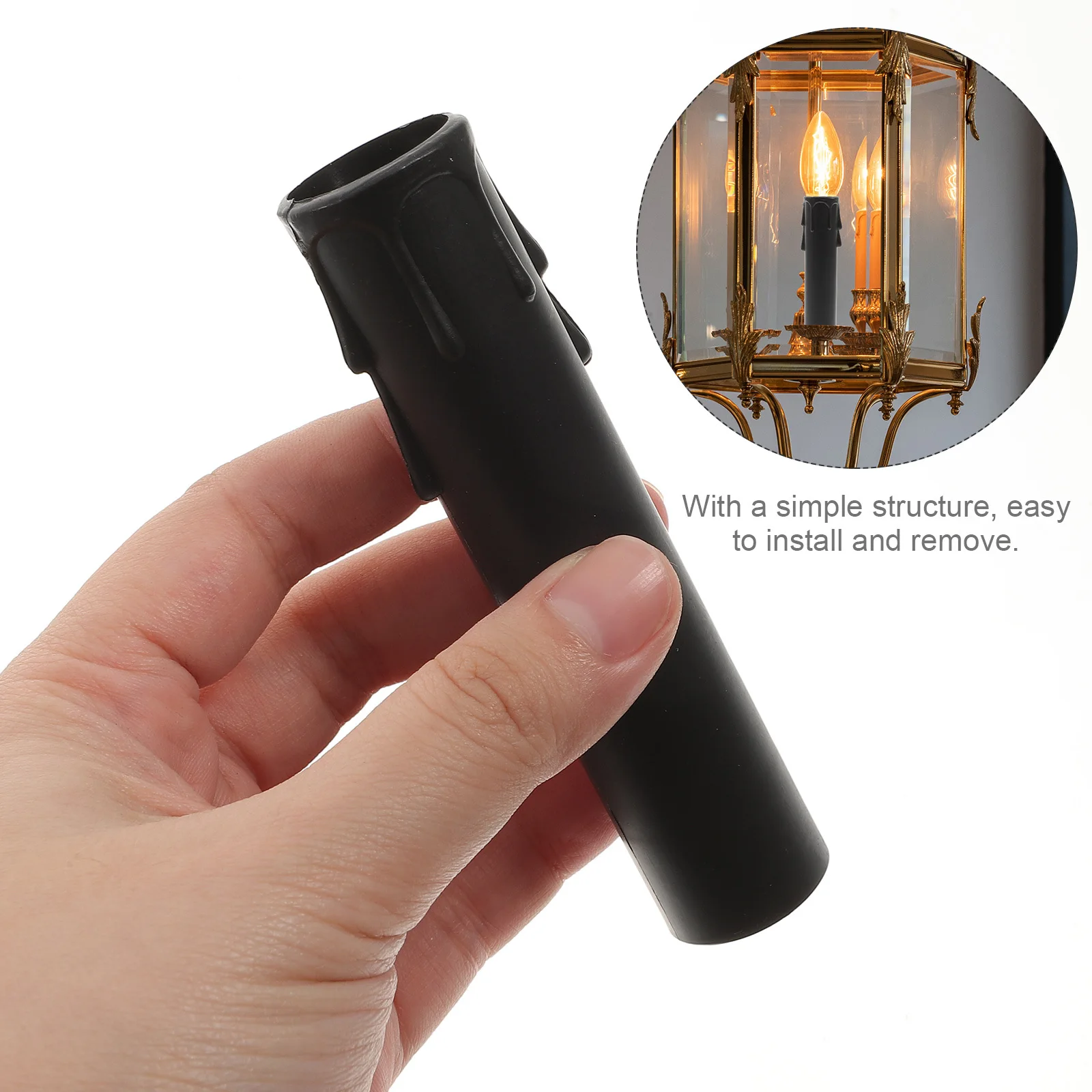 

20 шт. колпаков для люстры, запасные части для ремонта светильников, 22x105 мм, пластиковые колпаки для цоколей, для теплого освещения