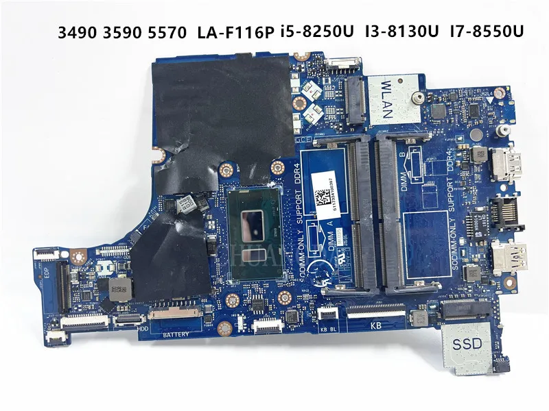 

LA-F116P For Dell Latitude 3490 3590 Laptop Motherboard With i3-7020U i5-8350U i7-8650U CPU UMA CN-08M4FC 0CXRM1 06RR0X