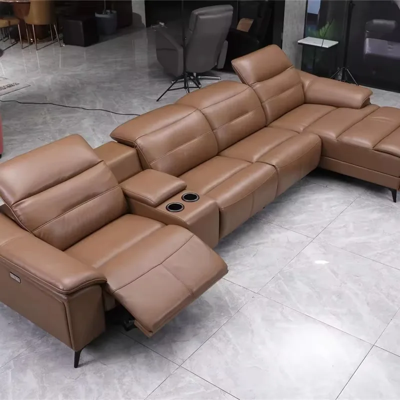 

Zhongshan Furniture Office Modern Corner Suite Sofa Recliner Functional Sofa Living Room L Shape Chaise Sofa Set