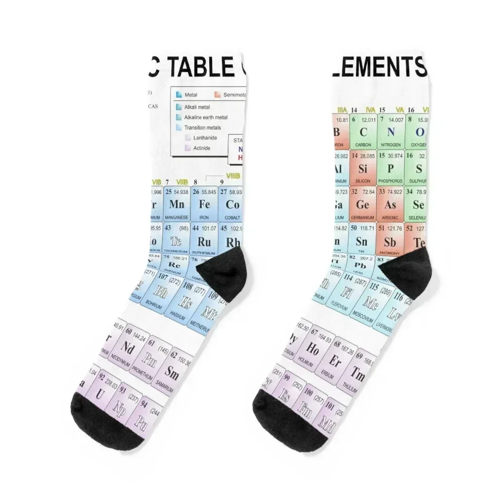 

Periodic Table Socks halloween winter thermal kawaii cotton Ladies Socks Men's luxury summer heated golf Socks For Man Women's