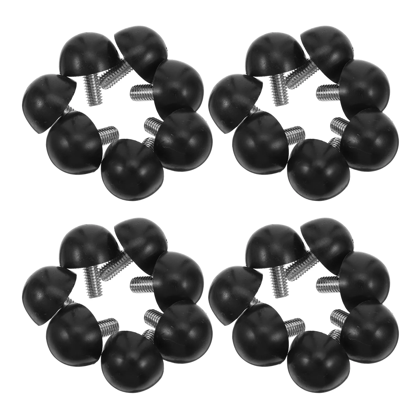 

48Pcs Adjustable Furniture Levelers Hemispherical Design Stable Support Height Adjustable Threaded Table Feet for Office Bedroom