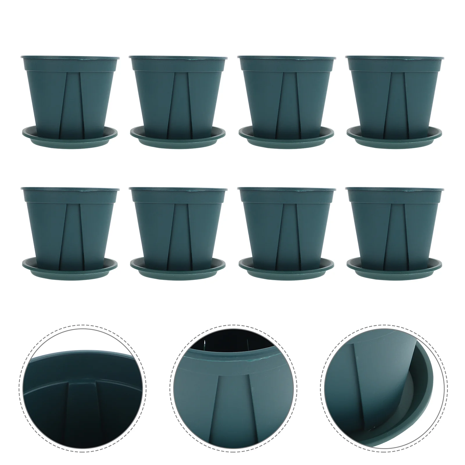 

8 Sets Plastic Flower Pot Planting Planter Nursery Containers Starting Trays Gardening Indoor Flowerpot Simple Cup Plants