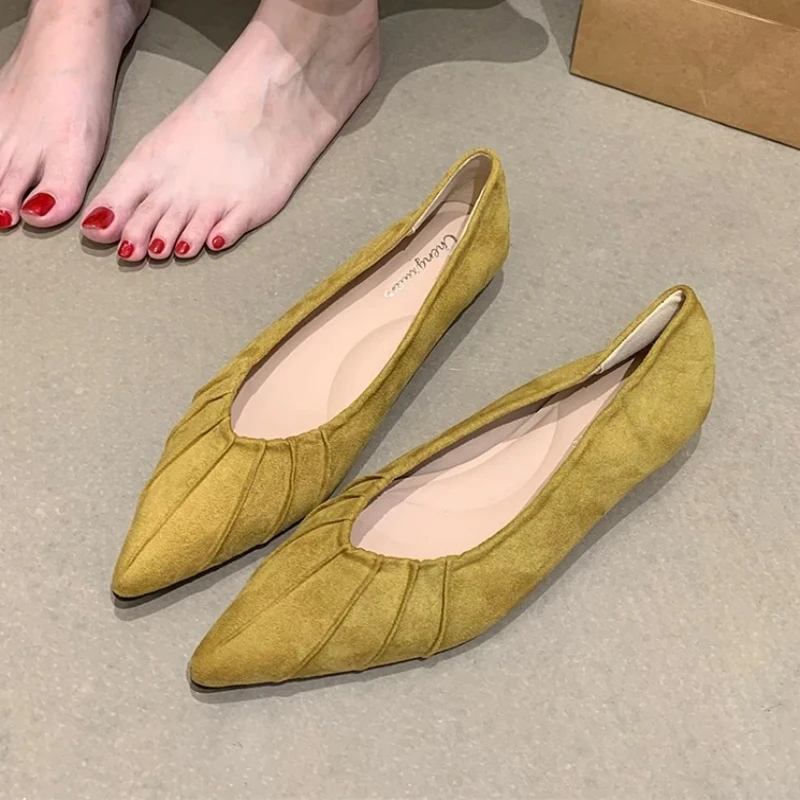 

Pointed Toe Women's Shoes Flats Loafers Suede Fashion Shoes Luxury Autumn 2025 Cozy Elegant Party Sandals Casual Chaussure Femme