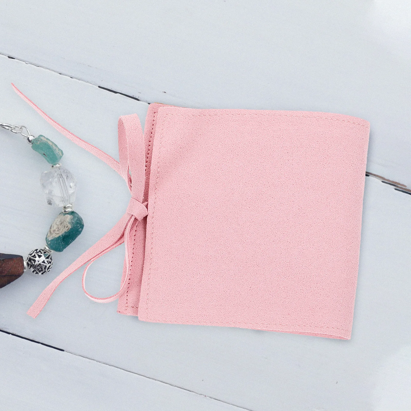 

4Pcs Jewelry Pouch Soft Travel Organizer Necklace Bracelet Bags Small Gift Storage Bag Exquisite Microfiber Jewelry Pouch