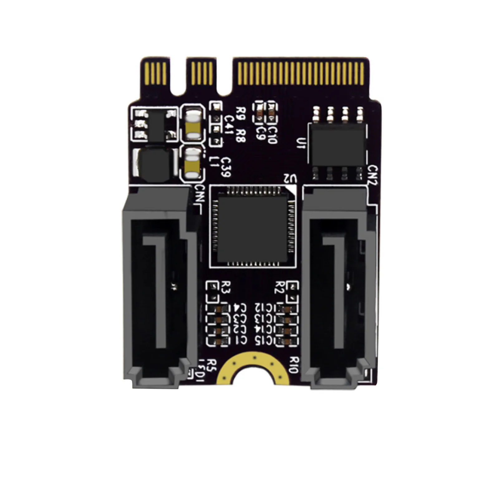 M.2 Naar Sata 3.0 Uitbreidingskaart Harde Schijf Adapter Kaart Jmb582 Chip Sleutel A + E Wifi M.2 Naar Dual Port Sata Converter PCI-E3.0 Kaart