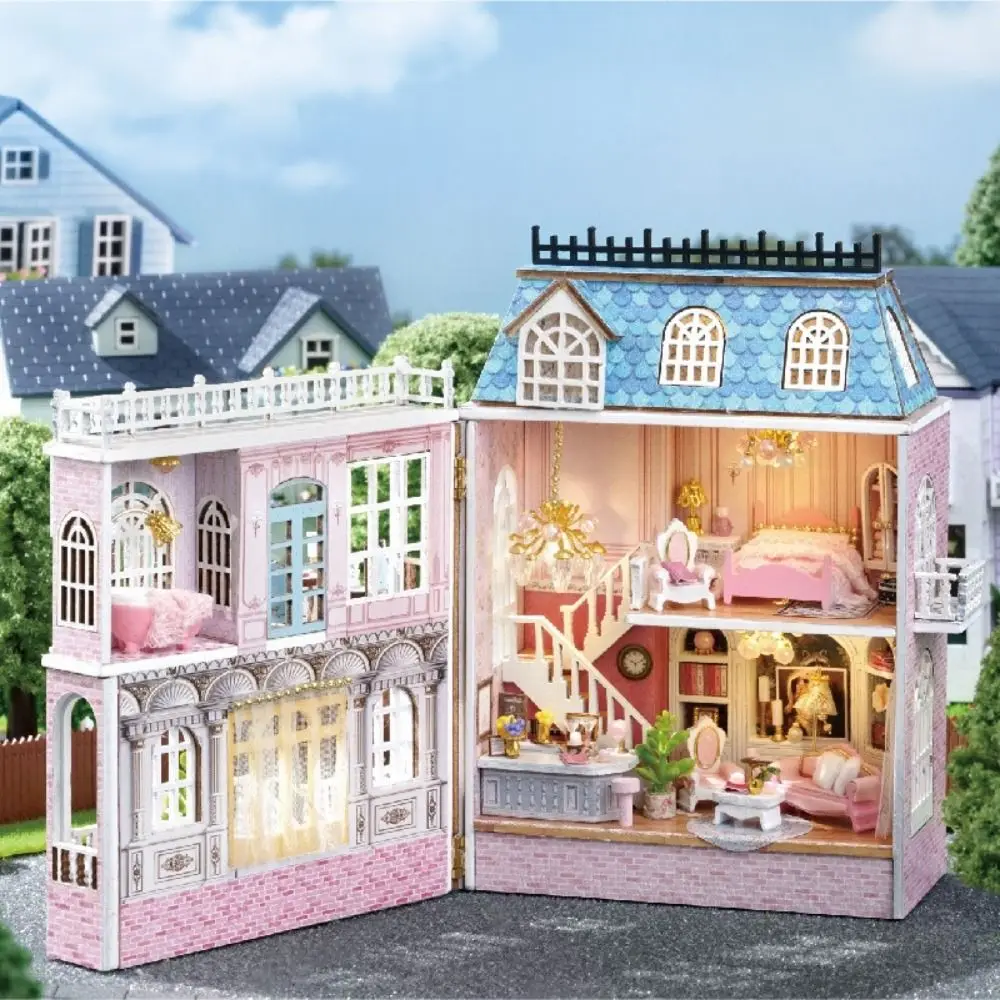 Romantic 3D Doll House Kit Handmade Assembly Toy Cozy Villa Architecture Kit Surprised Wooden Children's Birthday Gift