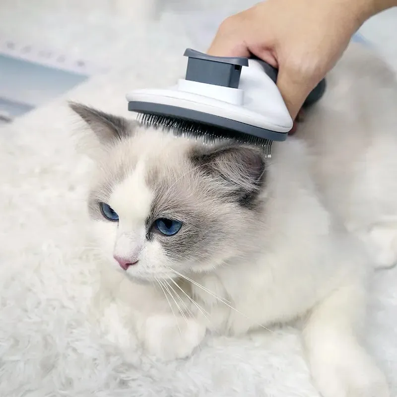 Cat Brush Remove Hair Pet Hair Removal Comb for Cats Non-slip Grooming Brush Stainless Steel Dog Combs Brushes Cat Accessories