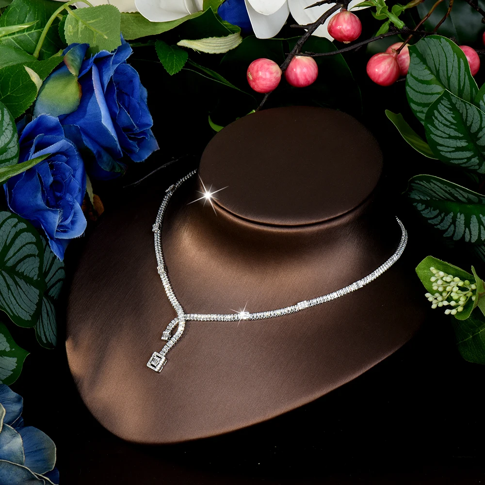 Simple personality beauty jewellery necklace earrings ring bracelet daily 4 pieces set party prom gift wedding women dress M-548