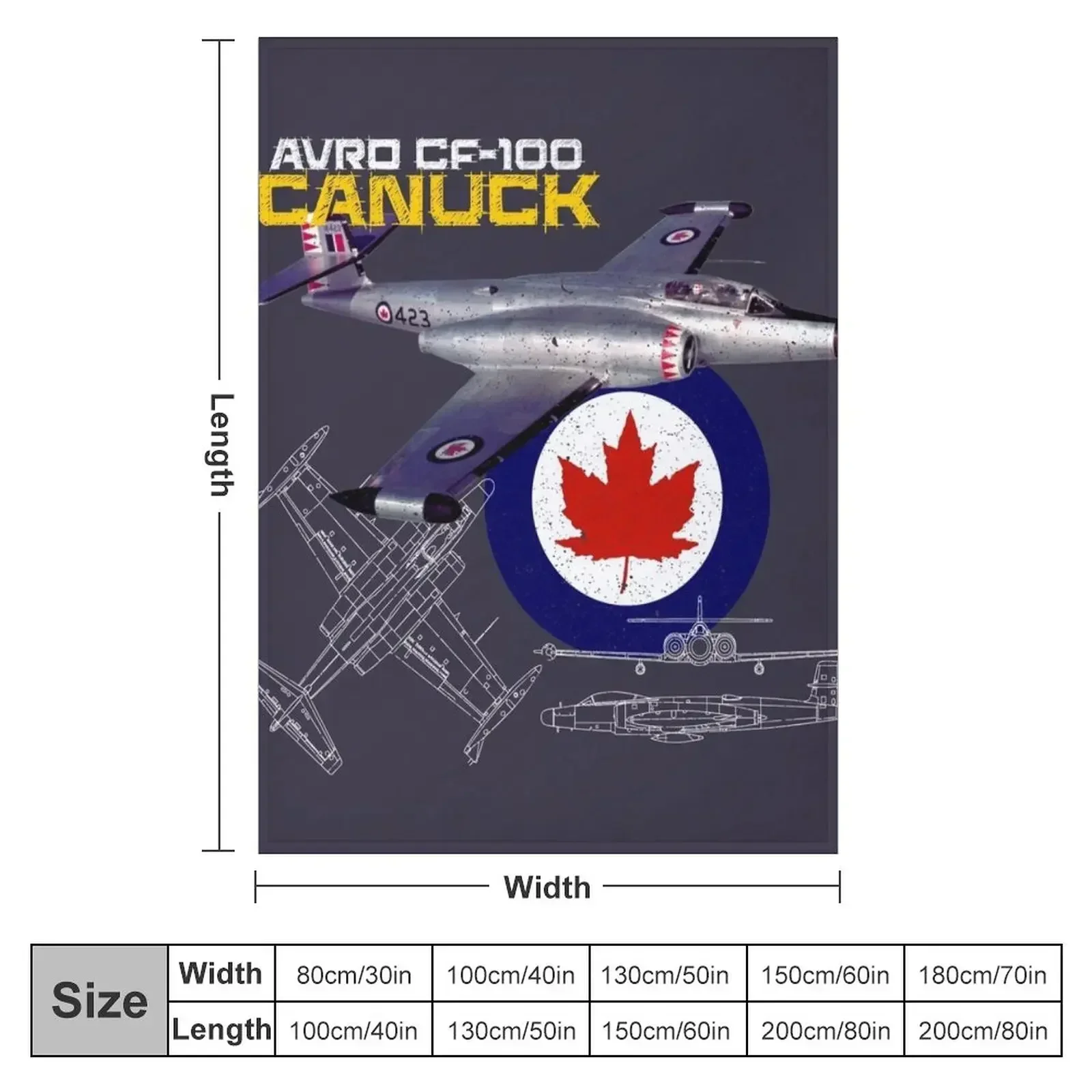 Canadian Avro CF-100 Canuck Throw Blanket Custom Luxury Designer sofa bed Decoratives Blankets