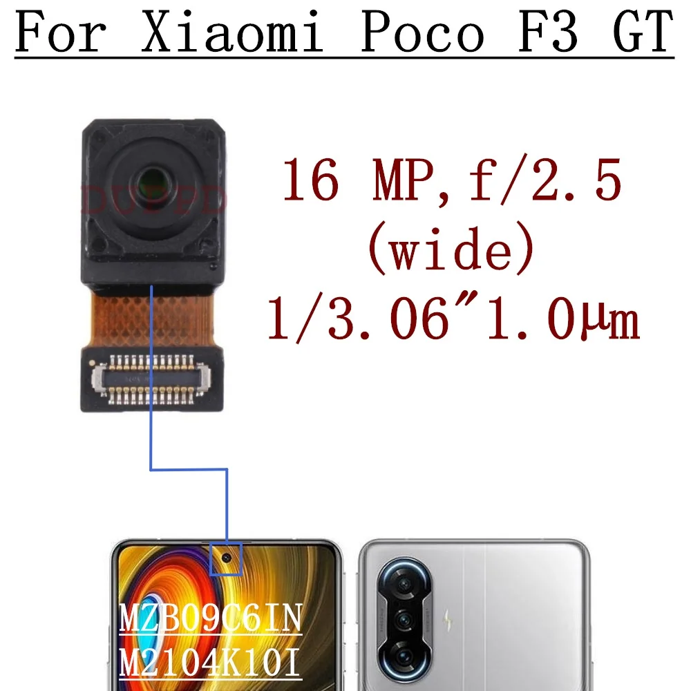 Front Camera For Xiaomi Poco F2 Pro F3 GT F4 GT F5 Pro Small Frontal Selfie Facing Cameras Module Flex Cable Parts