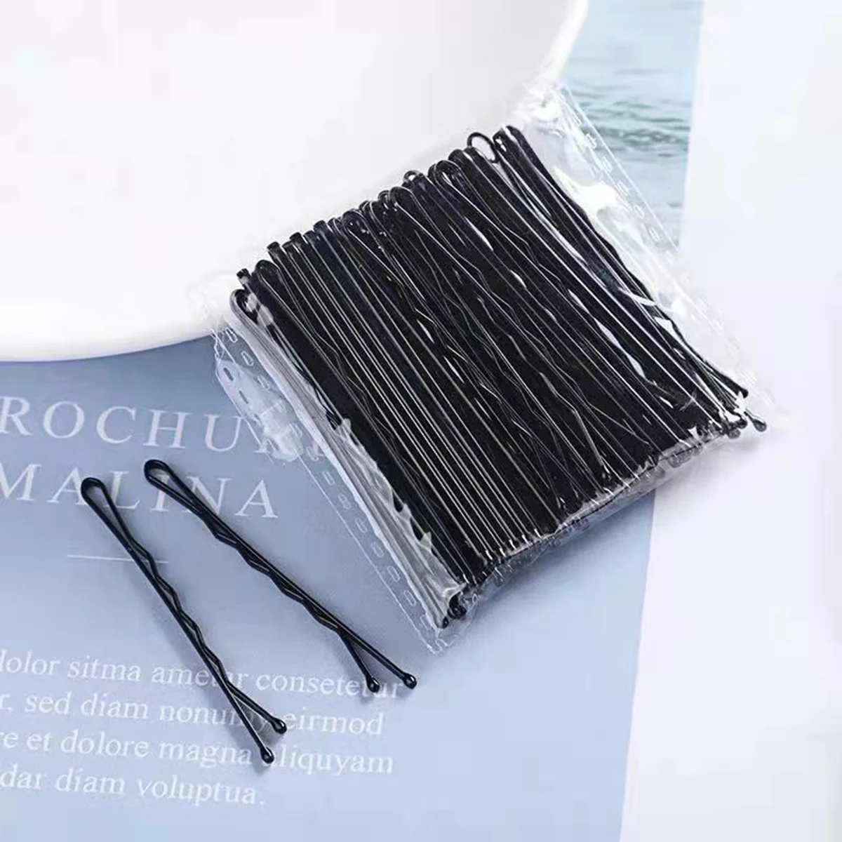 50pcs Bobby Hair Pins for Women Girl, 2.2 Inch Black Bobby Pins Great For All Hair Types