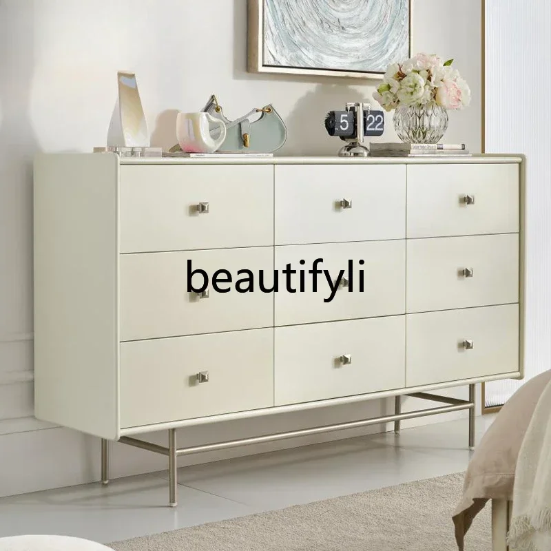 

CC Light luxury chest, multi-layer storage, modern simple entrance, bedroom storage cabinet