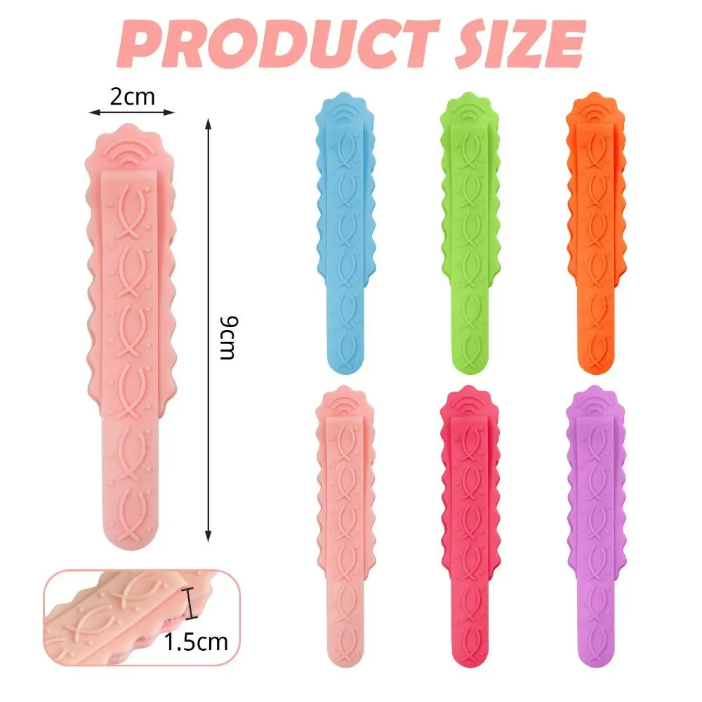 2pcs Silicone Silicone Bookmark Clip Handcrated Automatic Following Book Reading Sorter Page Divider Multi-color